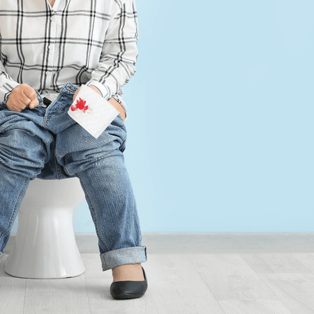 मलद्वारबाट रगत र पिप बग्न कम गर्न मद्दत